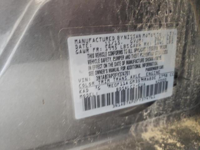 Photo 11 VIN: 3N1AB7AP2FY374761 - NISSAN SENTRA S 