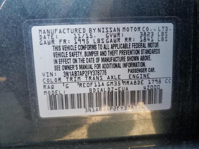 Photo 11 VIN: 3N1AB7AP2FY378776 - NISSAN SENTRA S 