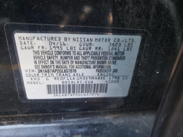 Photo 9 VIN: 3N1AB7AP2GL657076 - NISSAN SENTRA S 