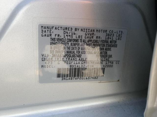 Photo 11 VIN: 3N1AB7AP2GL657482 - NISSAN SENTRA S 