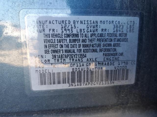 Photo 11 VIN: 3N1AB7AP2GY213554 - NISSAN SENTRA S 