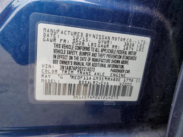 Photo 11 VIN: 3N1AB7AP2GY214073 - NISSAN SENTRA S 