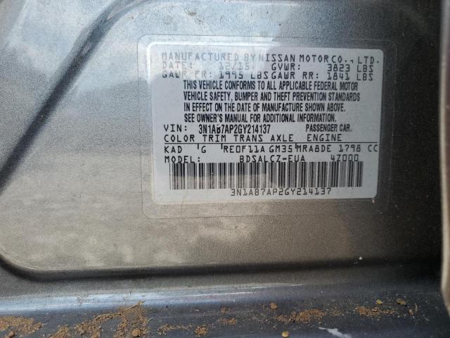 Photo 12 VIN: 3N1AB7AP2GY214137 - NISSAN SENTRA S 