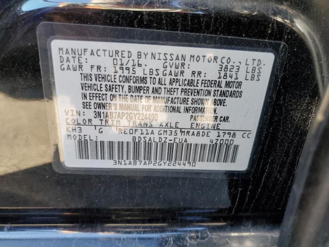 Photo 9 VIN: 3N1AB7AP2GY224490 - NISSAN SENTRA S 