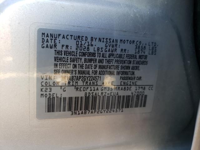 Photo 9 VIN: 3N1AB7AP2GY224571 - NISSAN SENTRA 