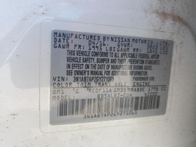 Photo 11 VIN: 3N1AB7AP2GY271065 - NISSAN SENTRA S 