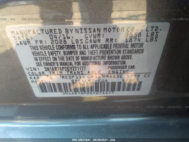 Photo 8 VIN: 3N1AB7AP2GY271177 - NISSAN SENTRA 