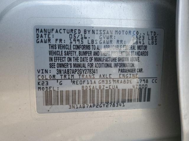 Photo 9 VIN: 3N1AB7AP2GY278341 - NISSAN SENTRA 