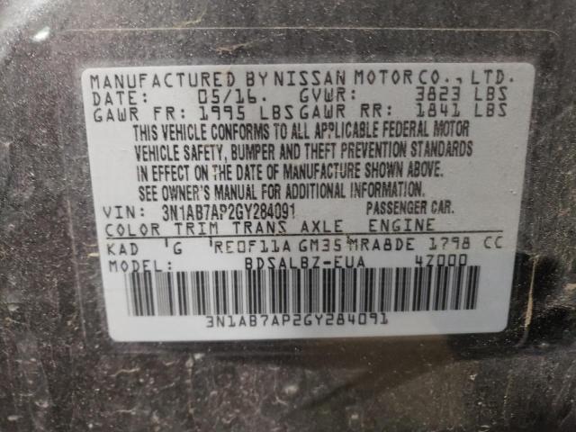 Photo 11 VIN: 3N1AB7AP2GY284091 - NISSAN SENTRA 