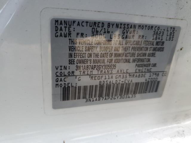 Photo 12 VIN: 3N1AB7AP2GY305635 - NISSAN SENTRA 