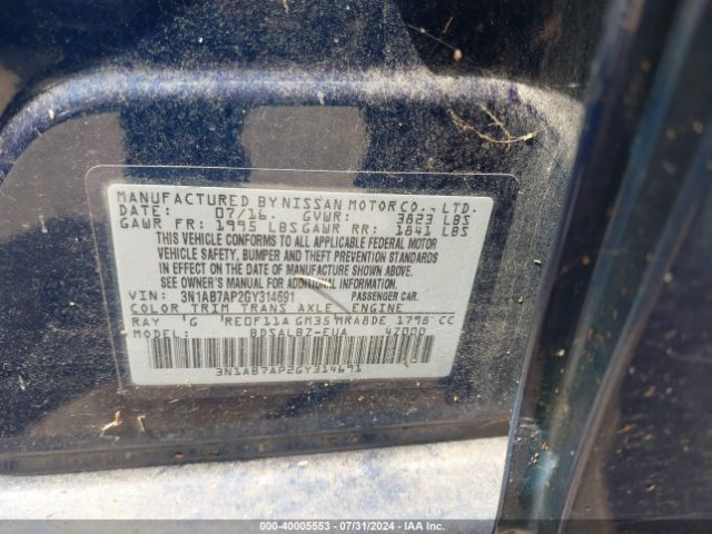 Photo 8 VIN: 3N1AB7AP2GY314691 - NISSAN SENTRA 