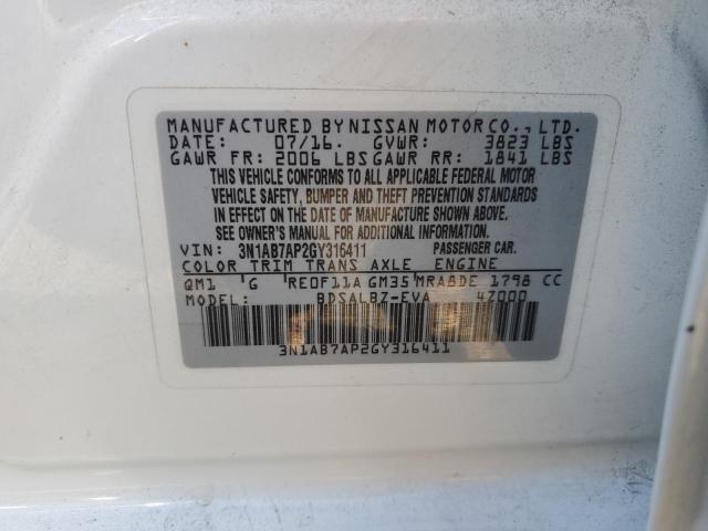 Photo 11 VIN: 3N1AB7AP2GY316411 - NISSAN SENTRA S 