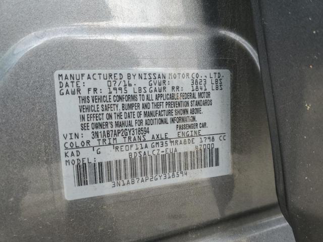 Photo 11 VIN: 3N1AB7AP2GY318594 - NISSAN SENTRA S 