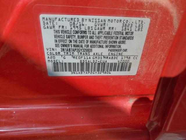 Photo 9 VIN: 3N1AB7AP2GY329806 - NISSAN SENTRA S 