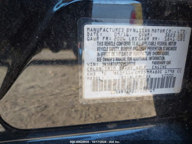 Photo 8 VIN: 3N1AB7AP2GY338019 - NISSAN SENTRA 