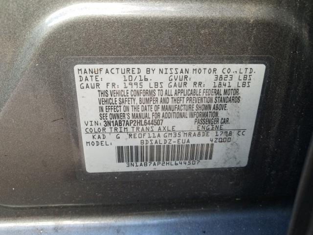 Photo 9 VIN: 3N1AB7AP2HL644507 - NISSAN SENTRA 