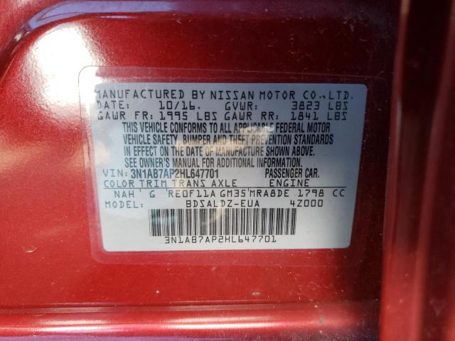 Photo 12 VIN: 3N1AB7AP2HL647701 - NISSAN SENTRA S 