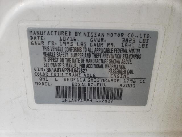 Photo 9 VIN: 3N1AB7AP2HL647827 - NISSAN SENTRA S 