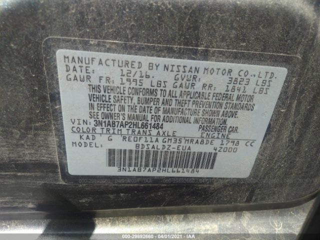 Photo 8 VIN: 3N1AB7AP2HL661484 - NISSAN SENTRA 