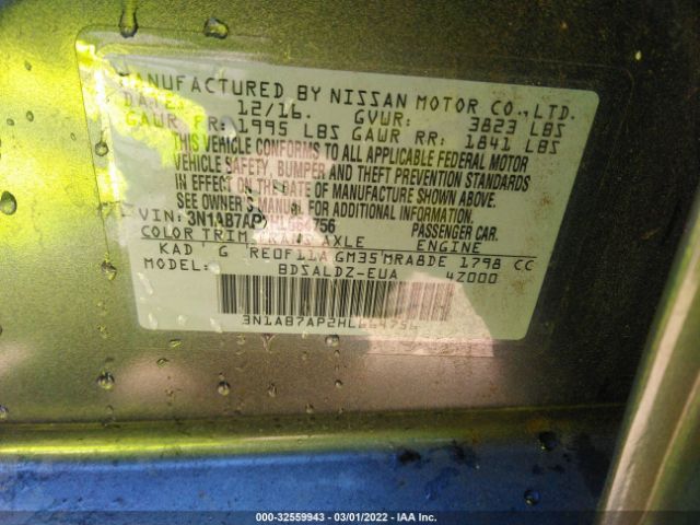 Photo 8 VIN: 3N1AB7AP2HL664756 - NISSAN SENTRA 