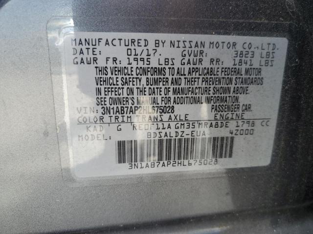 Photo 12 VIN: 3N1AB7AP2HL675028 - NISSAN SENTRA S 