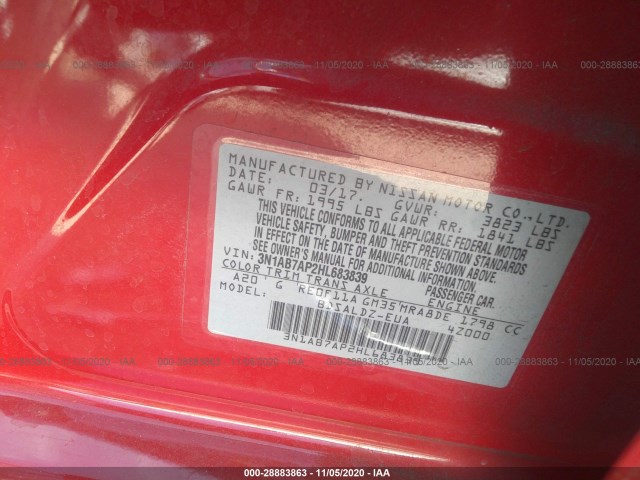 Photo 8 VIN: 3N1AB7AP2HL683839 - NISSAN SENTRA 