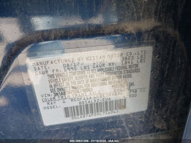 Photo 8 VIN: 3N1AB7AP2HL716063 - NISSAN SENTRA 