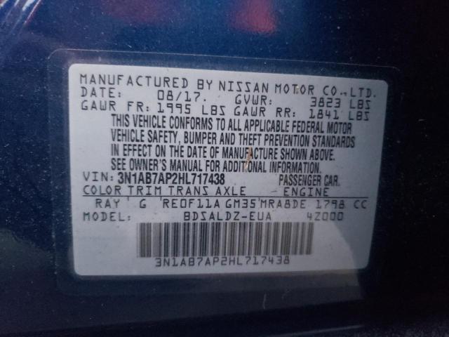 Photo 9 VIN: 3N1AB7AP2HL717438 - NISSAN SENTRA S 