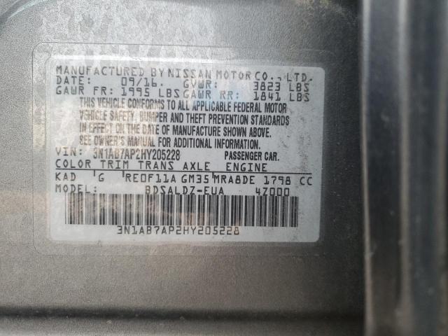 Photo 12 VIN: 3N1AB7AP2HY205228 - NISSAN SENTRA S 