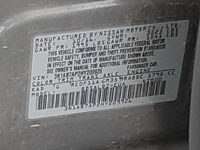 Photo 11 VIN: 3N1AB7AP2HY209926 - NISSAN SENTRA 