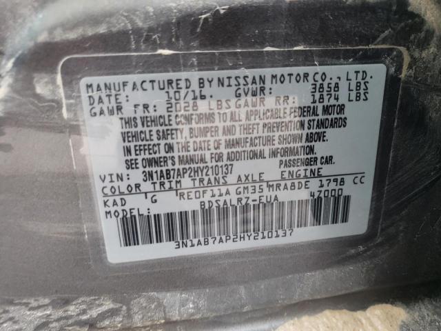 Photo 12 VIN: 3N1AB7AP2HY210137 - NISSAN SENTRA S 