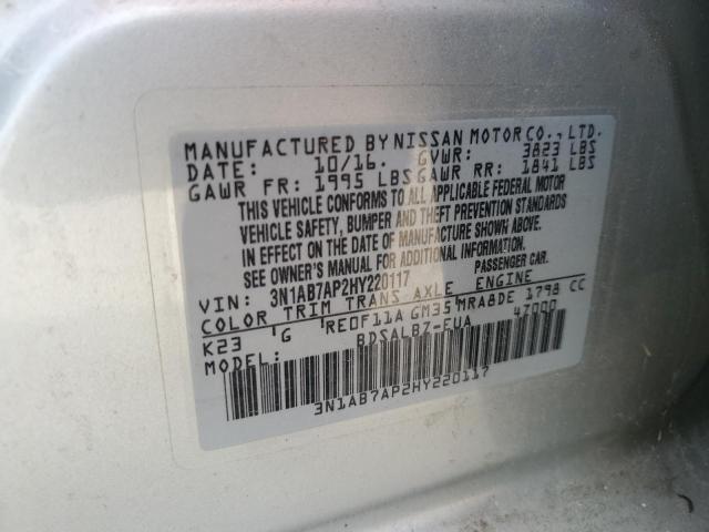 Photo 11 VIN: 3N1AB7AP2HY220117 - NISSAN SENTRA S 