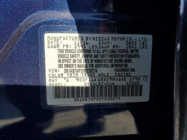 Photo 12 VIN: 3N1AB7AP2HY230274 - NISSAN SENTRA 