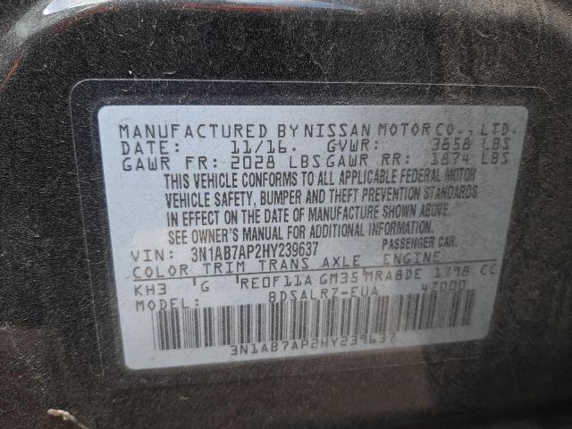 Photo 9 VIN: 3N1AB7AP2HY239637 - NISSAN SENTRA S 