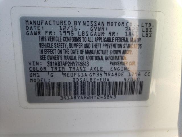 Photo 12 VIN: 3N1AB7AP2HY245843 - NISSAN SENTRA 