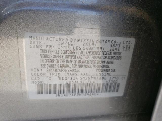 Photo 11 VIN: 3N1AB7AP2HY248404 - NISSAN SENTRA S 