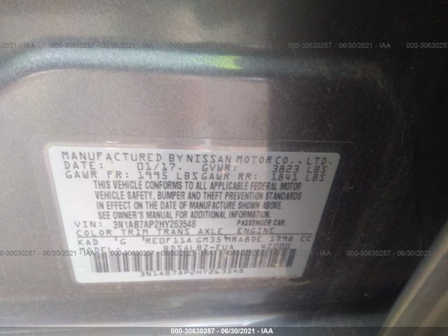 Photo 8 VIN: 3N1AB7AP2HY263548 - NISSAN SENTRA 