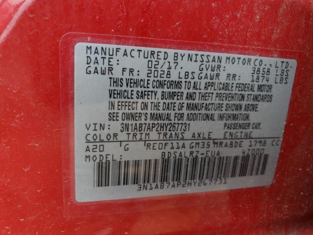 Photo 11 VIN: 3N1AB7AP2HY267731 - NISSAN SENTRA S 