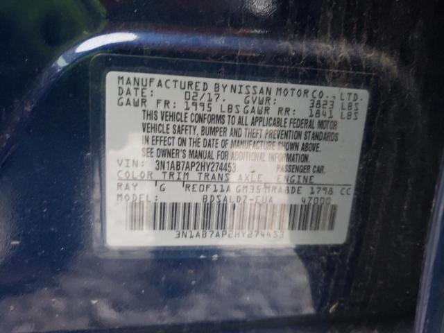 Photo 9 VIN: 3N1AB7AP2HY274453 - NISSAN SENTRA S 