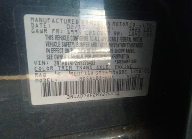 Photo 8 VIN: 3N1AB7AP2HY276493 - NISSAN SENTRA 