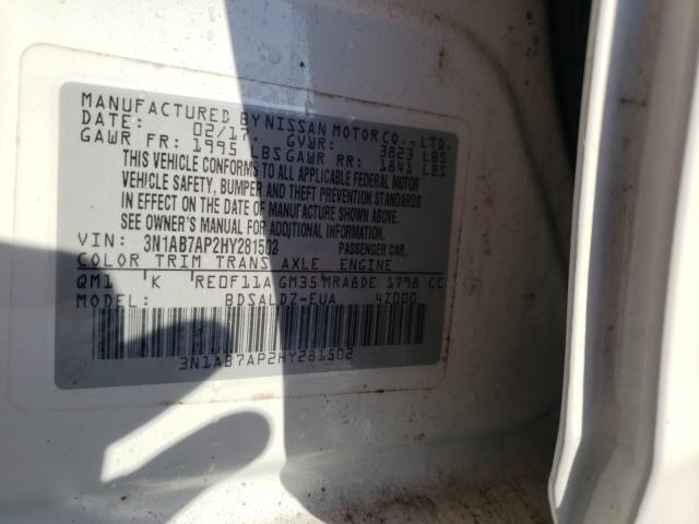 Photo 9 VIN: 3N1AB7AP2HY281502 - NISSAN SENTRA S 