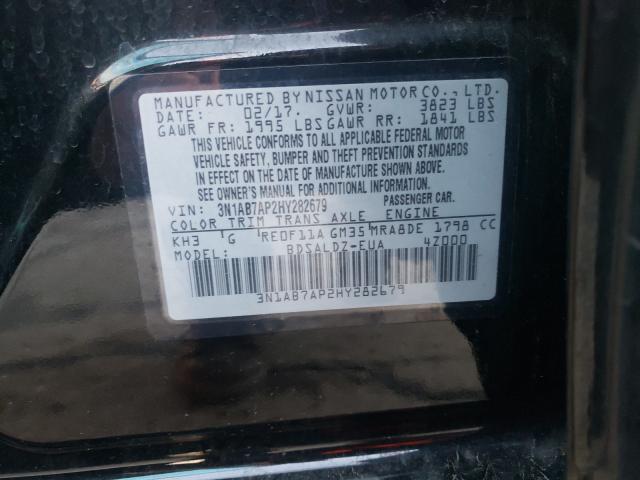 Photo 9 VIN: 3N1AB7AP2HY282679 - NISSAN SENTRA S 