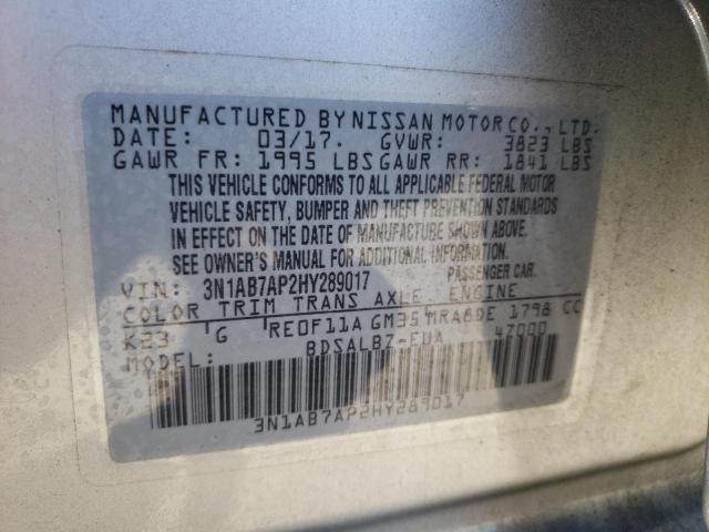 Photo 9 VIN: 3N1AB7AP2HY289017 - NISSAN SENTRA S 