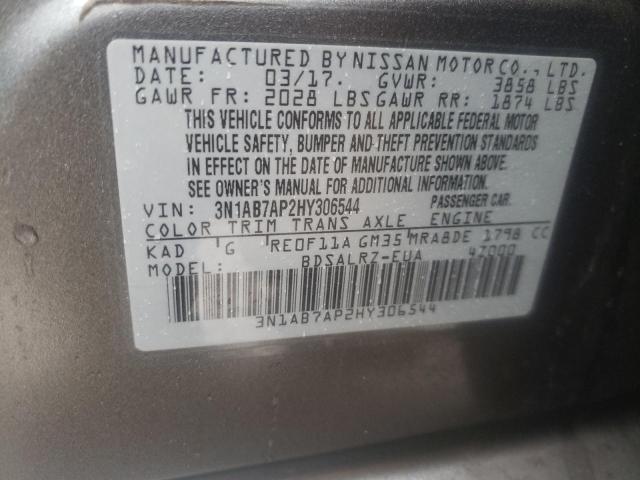 Photo 9 VIN: 3N1AB7AP2HY306544 - NISSAN SENTRA S 