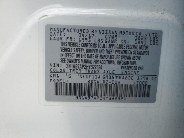 Photo 12 VIN: 3N1AB7AP2HY322324 - NISSAN SENTRA S 