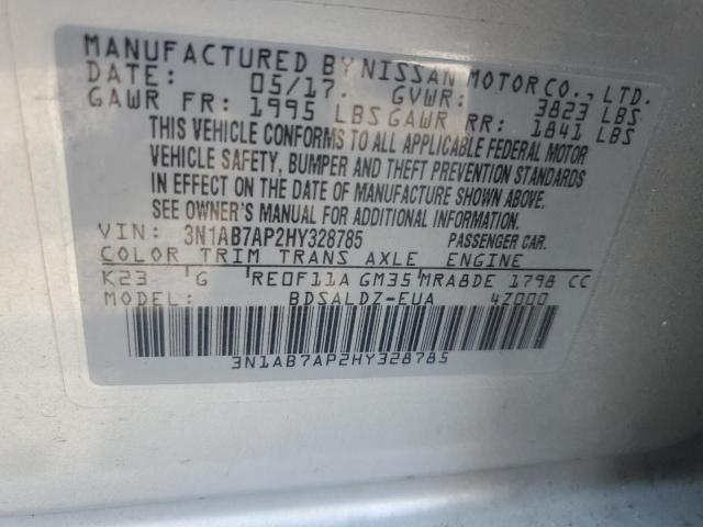 Photo 11 VIN: 3N1AB7AP2HY328785 - NISSAN SENTRA S 