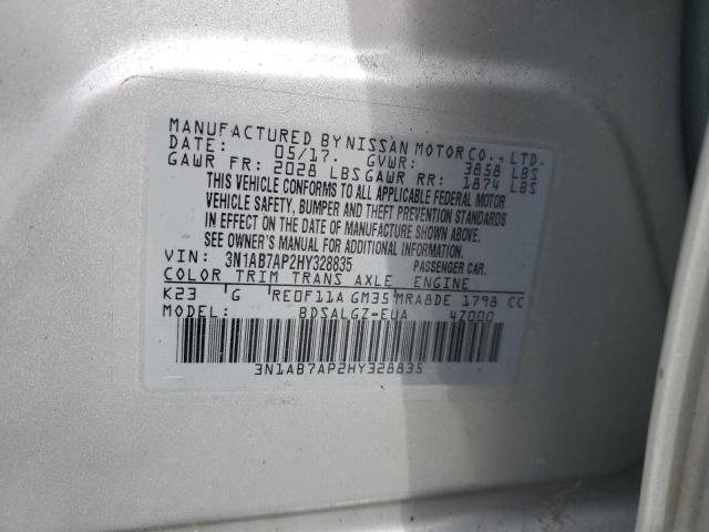Photo 12 VIN: 3N1AB7AP2HY328835 - NISSAN SENTRA S 