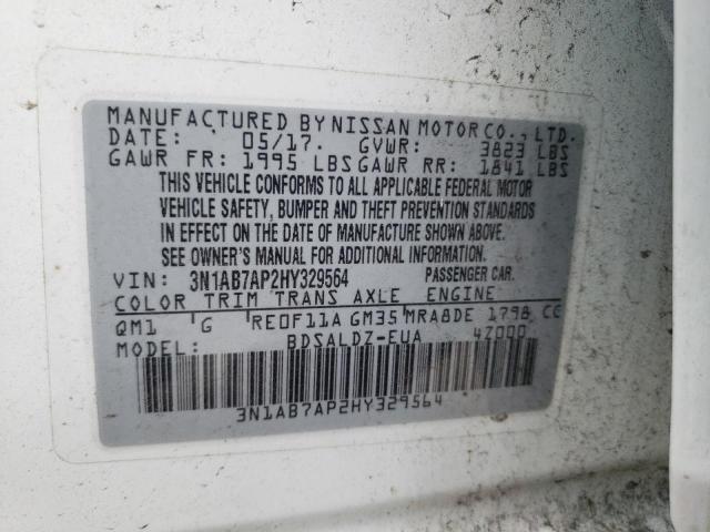 Photo 9 VIN: 3N1AB7AP2HY329564 - NISSAN SENTRA S 