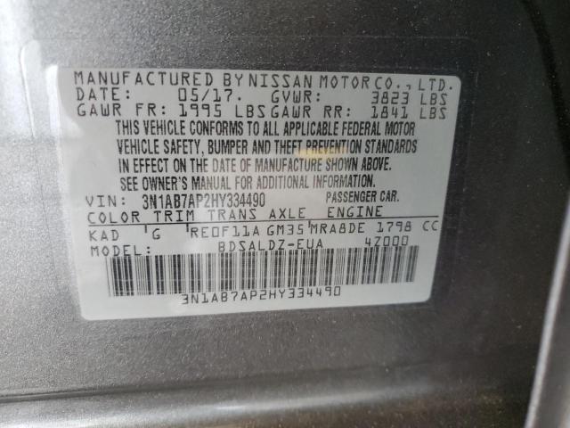 Photo 11 VIN: 3N1AB7AP2HY334490 - NISSAN SENTRA S 