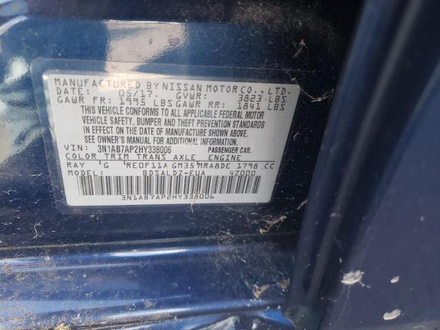 Photo 11 VIN: 3N1AB7AP2HY338006 - NISSAN SENTRA S 